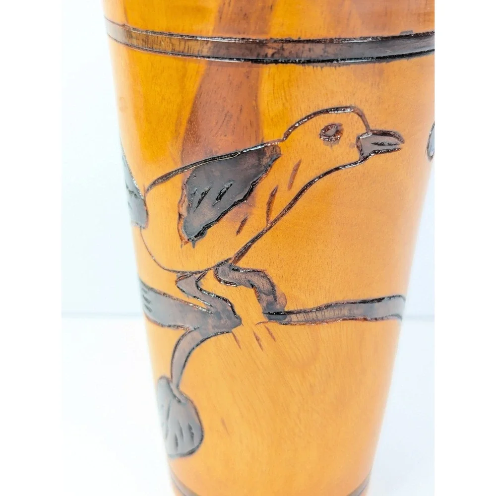 Turned Wood Canister Container with‎ Lid Handmade 8